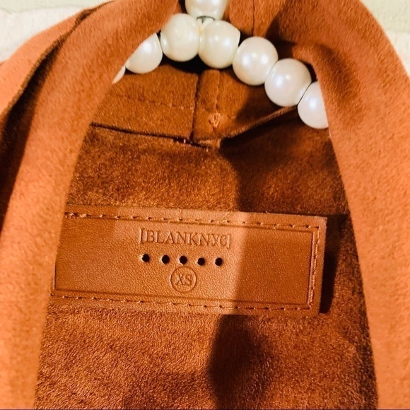 Blank NYC Denim Faux Suede Draped Front Jacket Size XS in Terracotta - Picture 5 of 11